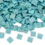 TL412FR - Miyuki Tila - Opaque Matte Rainbow Mint Green - 10gms - Two Hole Square glass beads