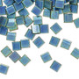 TL2064 - Miyuki Tila - Metallic Matte Iris Blue - 10gms - Two Hole Square glass beads