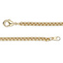 Chain, gold-finished brass, 3mm rolo, 16 inches with lobster claw clasp. Sold individually.