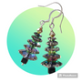 Crystal Vitrail Christmas Tree Earring - 1 Pair (plated earring hooks)