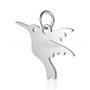 5 x 304 Stainless Steel Charms, Bird, 13x17x1mm, Hole: 3mm