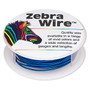 1 x reel of Zebra Wire round - 18 guage (10 yards) Royal Blue