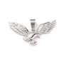 10 x 304 Stainless Steel Pendants, Eagle, 22.5x42.5x4mm, Hole: 10x6mm