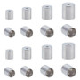 304 Stainless Steel Cord Ends, End Caps, Column, Stainless Steel Color, 5~8x4~7mm, Hole: 1.5mm, Inner Diameter: 3~6mm, 24pcs