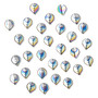 Drop, pressed glass, opaque iris multicolored, 12 x 10mm pressed leaf, top-drilled. Sold per pkg of 30.