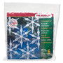 Ornament kit, The Beadery®, plastic, blue / iridescent clear / blue pearl, snowflakes (7448). Sold individually.
