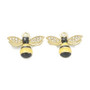 Alloy Enamel Bee Charms with Crystal Rhinestone - 10 pcs