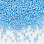 Seed bead, Preciosa Ornela, glass, opaque luster turquoise, #11 rocaille. Sold per 50-gram pkg.