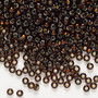 Seed bead, Preciosa Ornela, Czech glass, transparent silver-lined root beer, #8 rocaille. Sold per 50-gram pkg.