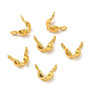 200 pack - Brass Bead Tips, Cadmium Free & Lead Free, Gold, 6.5x8mm, Hole: 1.4mm