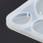 1 pack -  DIY Pendant Silicone, Resin Casting Mold, White, Teardrop Pattern, 109x90x5.5mm, Hole: 1.8mm, Inner Diameter: 20~39.5x25~52mm