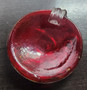 1 x Large Foil Glass Pendant with Glass Bail, Red approx 55mm x 55mm