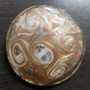 LAST STOCK: 1 x Large Foil Glass Pendant with Glass Bail, White approx 55mm x 55mm