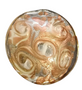 LAST STOCK: 1 x Large Foil Glass Pendant with Glass Bail, White approx 55mm x 55mm