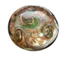 LAST STOCK: 1 x Large Foil Glass Pendant with Glass Bail, Green approx 55mm x 55mm