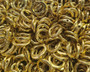 20 pack - Tibetan Style Alloy Bead Frame, Ring, Antique Golden, Lead Free & Cadmium Free & Nickel Free, 15x13x3.5mm, Hole: 1.5mm