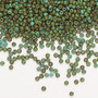Seed bead, Preciosa Ornela, glass, opaque turquoise blue travertine, #11 rocaille. Sold per 500-gram pkg.
