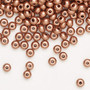 Seed bead, Preciosa Ornela, glass, opaque metallic soft copper, #6 rocaille. Sold per 50-gram pkg.