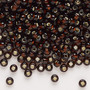 Seed bead, Preciosa Ornela, Czech glass, transparent silver-lined root beer, #6 rocaille. Sold per 50-gram pkg.