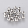 20 pcs - 304 Stainless Steel Smooth Round Spacer Beads, Stainless Steel Color, 4x3mm, Hole: 1.2mm