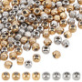 120Pcs, 2 Styles, 201 Stainless Steel Rondelle Spacer Beads, 2 Colours ,Large Hole 1.6mm
