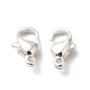 20 pcs - 304 Stainless Steel Lobster Claw Clasps, 925 Sterling Silver Plated, 10x6x3.5mm, Hole: 1.2mm