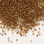 DB1682 - 11/0 - Miyuki Delica - Opaque Silver Lined Dark Honey - 7.5gms - Cylinder Seed Beads