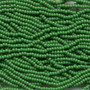 LAST STOCK: Seed bead, Preciosa Ornela, Czech glass, Opaque Green (53250), #6 round. Sold per Half hank.