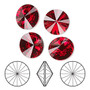 Chaton, Crystal Passions®, scarlet, foil back, 10.54-10.91mm faceted rivoli (1122), SS47. Sold per pkg of 4.