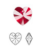 Drop, Crystal Passions®, Siam, 18mm heart pendant (6228). Sold per pkg of 2.