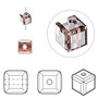 Bead, Crystal Passions®, blush rose, 4mm faceted cube (5601). Sold per pkg of 12.