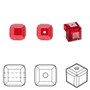 Bead, Crystal Passions®, light Siam, 8mm faceted cube (5601). Sold per pkg of 6.