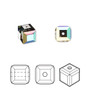 Bead, Crystal Passions®, crystal vitrail medium, 8x8mm faceted cube (5601). Sold per pkg of 6.