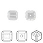 Bead, Crystal Passions®, crystal clear, 10mm faceted cube (5601). Sold per pkg of 2.