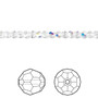 Bead, Crystal Passions®, crystal AB, 3mm faceted round (5000). Sold per pkg of 12.