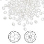 Bead, Crystal Passions®, crystal silver shade, 3mm faceted round (5000). Sold per pkg of 12.