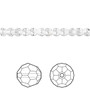Bead, Crystal Passions®, crystal clear, 4mm faceted round (5000). Sold per pkg of 12.