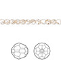 Bead, Crystal Passions®, crystal golden shadow, 4mm faceted round (5000). Sold per pkg of 12.