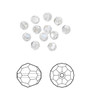 Bead, Crystal Passions®, crystal moonlight, 4mm faceted round (5000). Sold per pkg of 12.