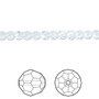 Bead, Crystal Passions®, light azore, 4mm faceted round (5000). Sold per pkg of 12.