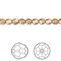 Bead, Crystal Passions®, light Colorado topaz, 5mm faceted round (5000). Sold per pkg of 12.