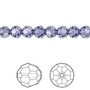 Bead, Crystal Passions®, tanzanite, 6mm faceted round (5000). Sold per pkg of 12.