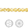 Bead, Crystal Passions®, light topaz, 6mm faceted round (5000). Sold per pkg of 12.