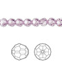 Bead, Crystal Passions®, light amethyst, 6mm faceted round (5000). Sold per pkg of 12.