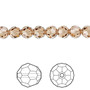 Bead, Crystal Passions®, light Colorado topaz, 6mm faceted round (5000). Sold per pkg of 12.