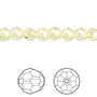 Bead, Crystal Passions®, jonquil, 6mm faceted round (5000). Sold per pkg of 12.