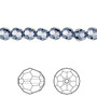 Bead, Crystal Passions®, denim blue, 6mm faceted round (5000). Sold per pkg of 12.