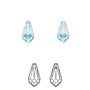Drop, Crystal Passions®, aquamarine, 11x5.5mm faceted teardrop pendant (6000). Sold per pkg of 4.
