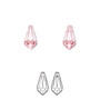 Drop, Crystal Passions®, rose, 11x5.5mm faceted teardrop pendant (6000). Sold per pkg of 4.