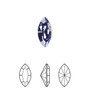 Embellishment, Crystal Passions®, tanzanite, foil back, 15x7mm navette fancy stone (4228). Sold per pkg of 2.